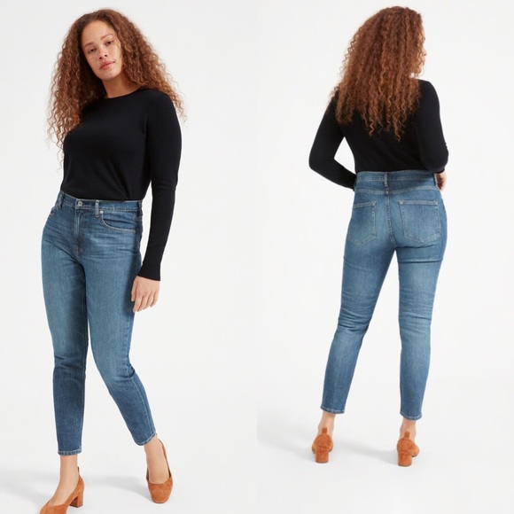 Everlane | High Rise Skinny Ankle Jean Mid Blue 30 - Picture 1 of 8